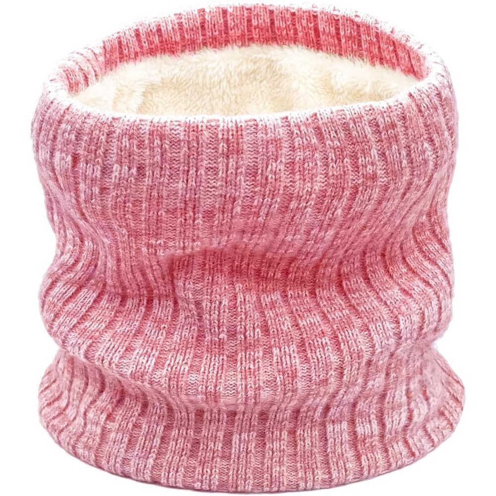 Men's Pink Winter Thermal Fleece Neck Warmer Windproof Face Cover Ski Mask